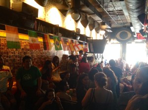 Inside Warren 77 with an energetic crowd of Iranians  during the match between Argentina and Iran